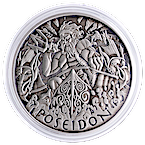 Tuvalu Silver Gods Of Olympus 2021 Poseidon Antiqued Finish 1 Oz