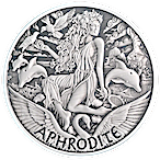 Tuvalu Silver Gods Of Olympus 2022 Aphrodite Antiqued Finish 1 Oz