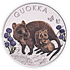 Australia Silver Quokka Colourized Proof Oz