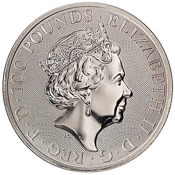 Buy 2023 1 Oz UK Tudor Beast The Yale Of Beaufort Platinum Coin