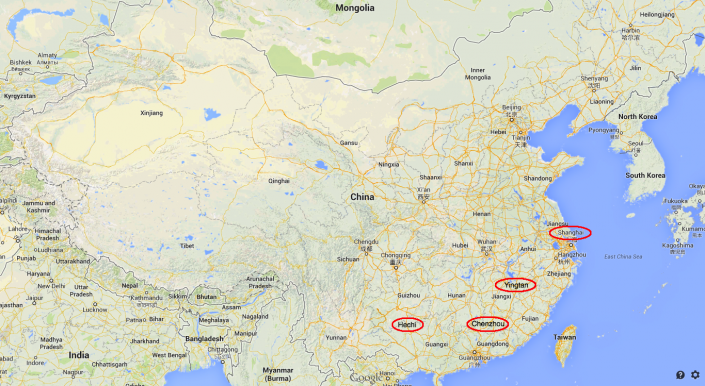 Map Chinese silver vaults