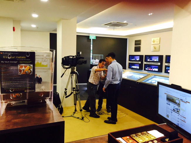 Channel 8 News team is getting our Operations Manager Luke Chua ready for his interview.