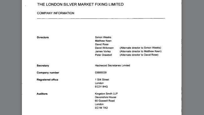 London Silver Market Fixing Limited
