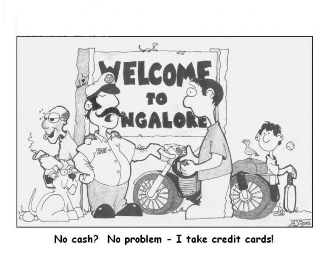 Civil servants are already finding ways around the cash shortage problem… Cartoon by Ross