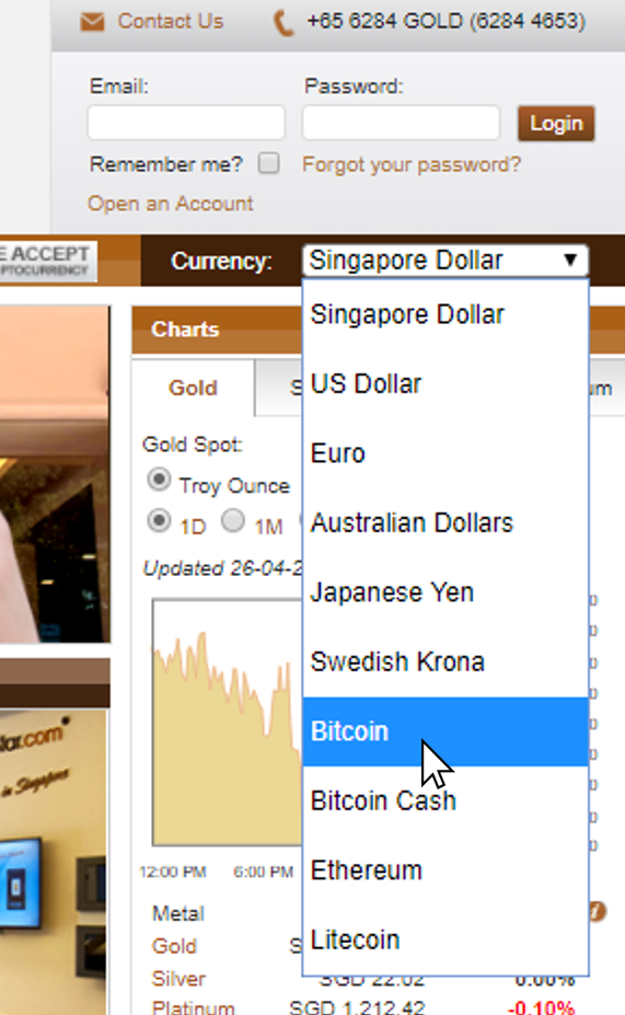 Select to pay in Bitcoin Cash, Ethereum and Litecoin