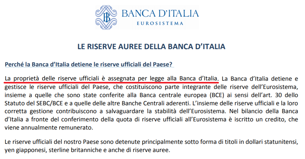 Foreign exchange reserves kept custody