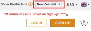 Buy gold and silver in New Zealand