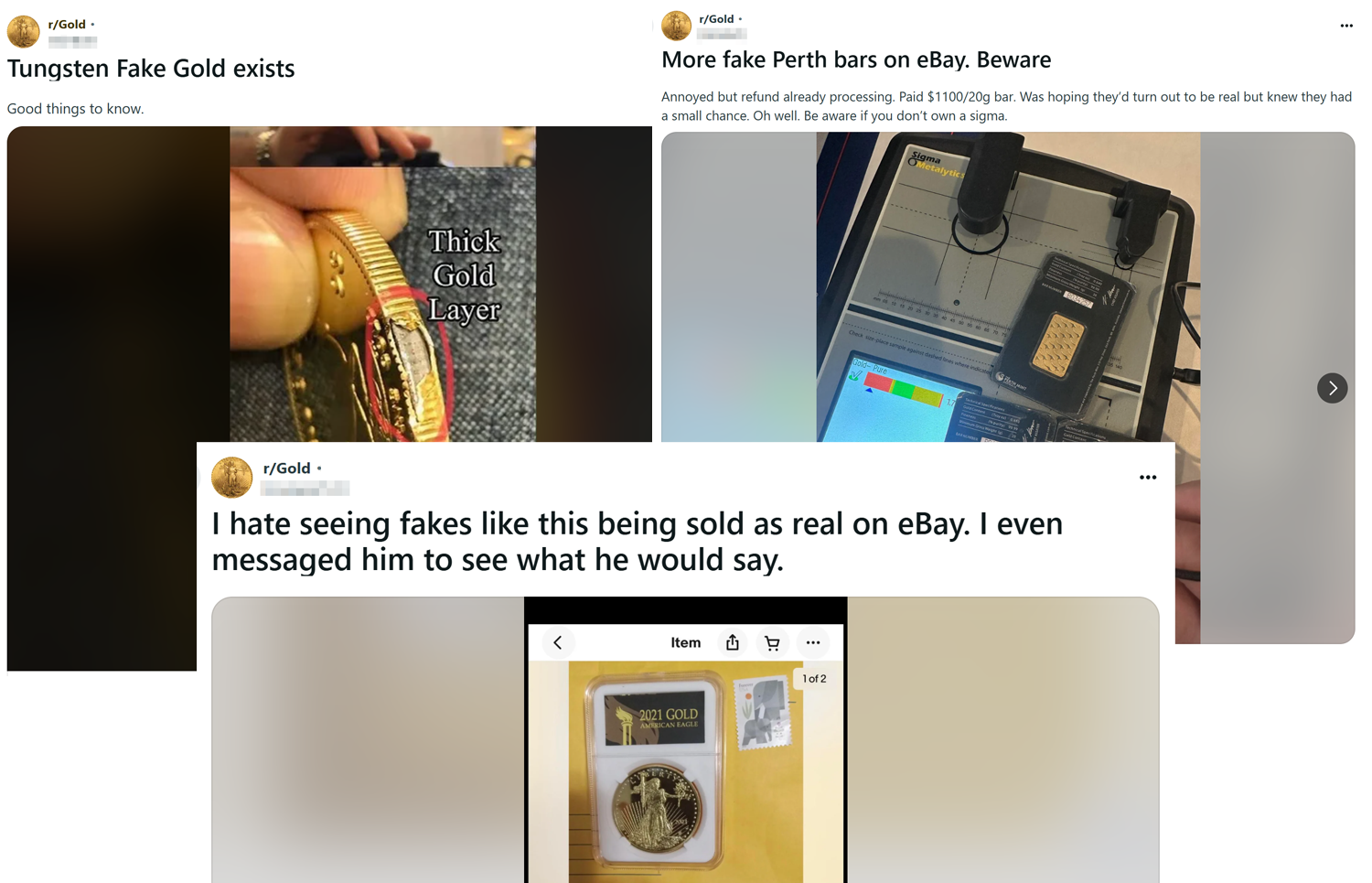 Stories of fake gold from reddit