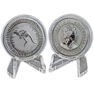 2 pcs of 1 oz 2019 Australian Platinum Kangaroo Coins - Total 2 oz Platinum