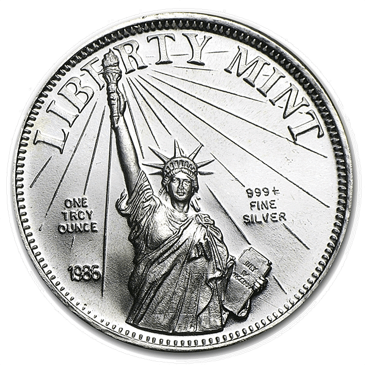 Liberty Mint Silver Round with US Constitution - 1 oz