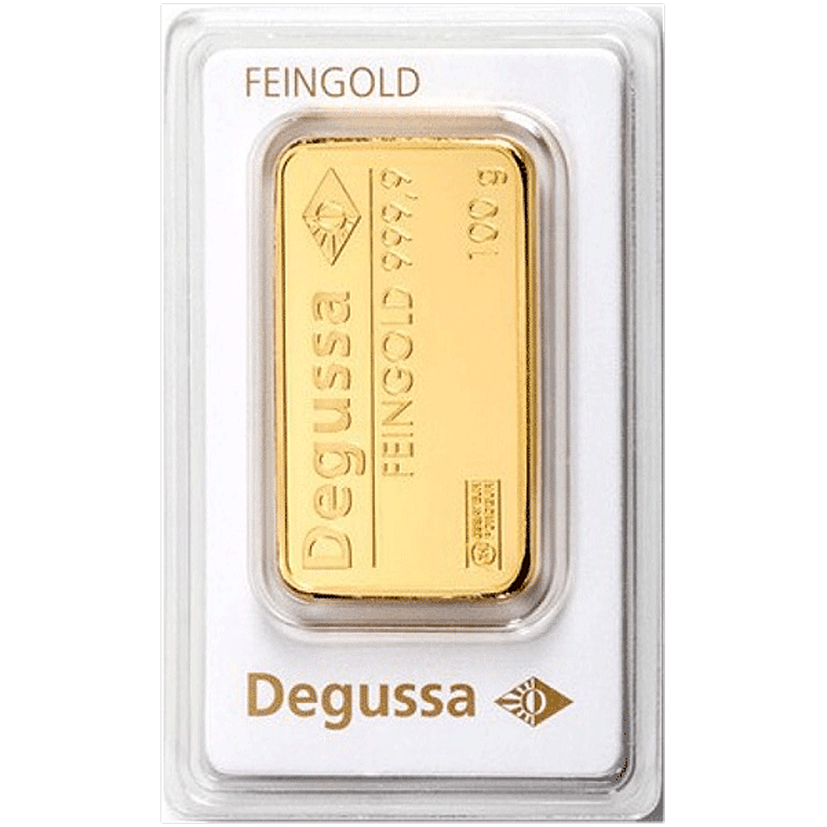 Degussa Gold Bar Circulated In Good Condition 100 G