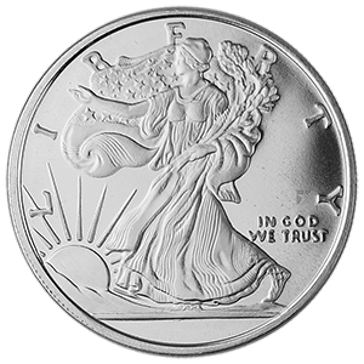 Walking Liberty Silver Round 1 oz BullionStar Singapore