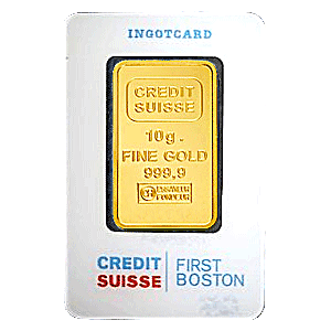 10 Gram Credit Suisse First Boston Gold Bullion Bar (Pre-Owned in Good Condition)