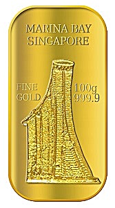 Singapore Gold Bar - MBS or Merlion - 100 g