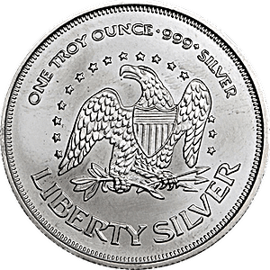 1 oz A-Mark Liberty Silver Bullion Rounds