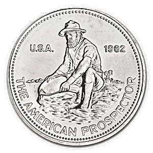 1 oz Engelhard Prospector Silver Bullion Round