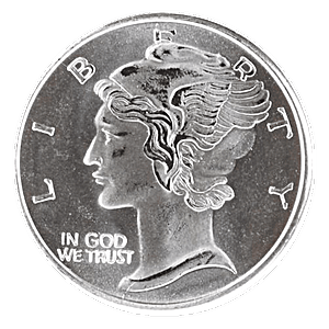 1 oz Mercury Dime Design Silver Bullion Round