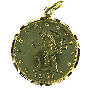 22-Karat 12.87 Gram Prize Jewellery Modern Flower Gold Medallion