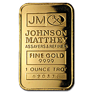 1 oz Johnson Matthey Gold Bullion Bar (Pre-Owned in Good Condition)