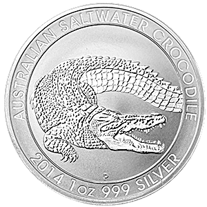Australian Silver Saltwater Crocodile 2014 - 1 oz