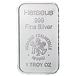 Heraeus Silver Bar - 1 oz