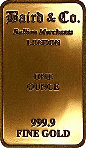 1 oz Baird & Co Gold Bullion Bar