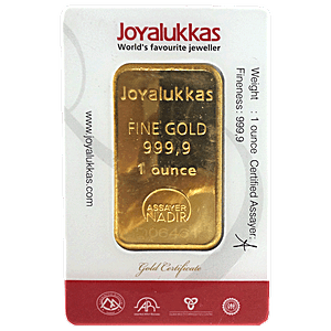 1 oz Joyalukkas Gold Bullion Bar (Pre-Owned in Good Condition)