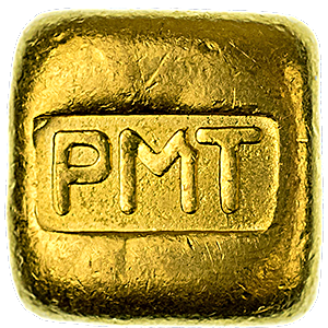 1 oz PMT Cast Gold Bullion Bar