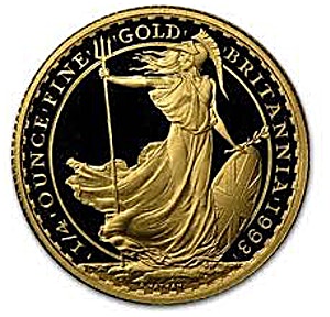 1993 1/4 oz United Kingdom Gold Britannia Bullion Coin