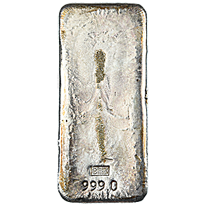 1 Kilogram Valcambi Swiss Vintage Silver Bullion Bar