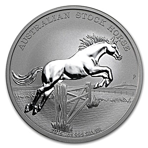 2015 1 oz Australian Stock Horse Series Silver Coin (Pre-Owned in Good Condition)