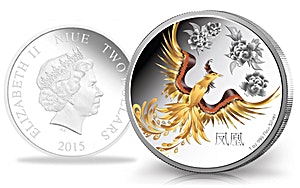 2015 1 oz Niue Feng Shui Phoenix Silver Coin (Pre-Owned in Good Condition)