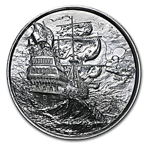 2 oz The Privateer Silver Round (Pre-Owned in Good Condition)