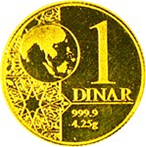 4.25 Gram Amethyst Gold Creation 1 Dinar Gold Coin