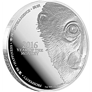 2016 1 oz Niue Lunar Monkey Silver Coin