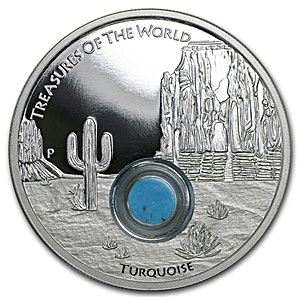 2015 1 oz Australia Treasures of the World Locket Proof Silver Coin