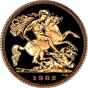 1982 3.66 Gram British Half Gold Sovereign Proof Coin