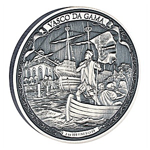 2 oz Journeys of Discovery Vasco Da Gama Silver Coin