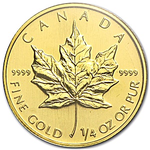 2008 1/4 oz Canadian Gold Maple Leaf Bullion Coin