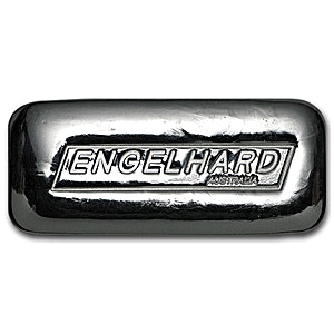 5 oz Engelhard Cast Silver Bullion Bar