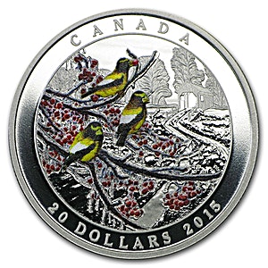 2015 1 oz Canadian $20 Winter Freeze Silver Coin (With Box & COA)