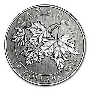 1/2 oz Canadian $10 Maple Leaf Silver Bullion Coin (With Box and COA)
