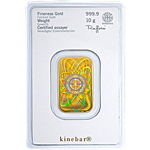 10 Gram Heraeus Kinebar Gold Bullion Bar