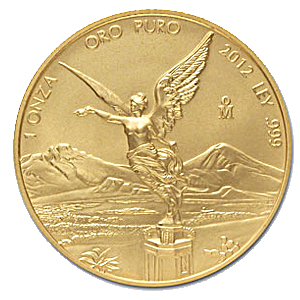 2012 1 oz Mexican Gold Libertad Bullion Coin