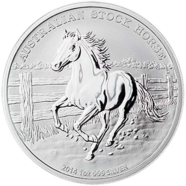 Australian Silver Stock Horse 2014 1 oz BullionStar