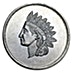 1 oz Indian Head Cent Silver Bullion Round (Without Ridges) thumbnail