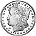 1 oz Morgan Dollar Silver Bullion Round thumbnail