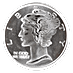 1 oz Mercury Dime Design Silver Bullion Round thumbnail