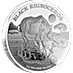 2014 1 oz Niue Endangered Species Black Rhinoceros Silver Coin thumbnail