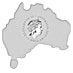 2015 1 oz Australian Wedge Tailed Eagle Map-Shaped Silver Coin thumbnail